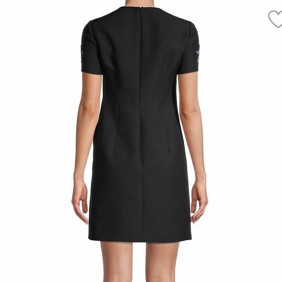 VALENTINO COUTURE STAR ⭐️ EMBELLISHED SHIFT DRESS IN BLACK SIZE US 4 - Picture 8 of 16